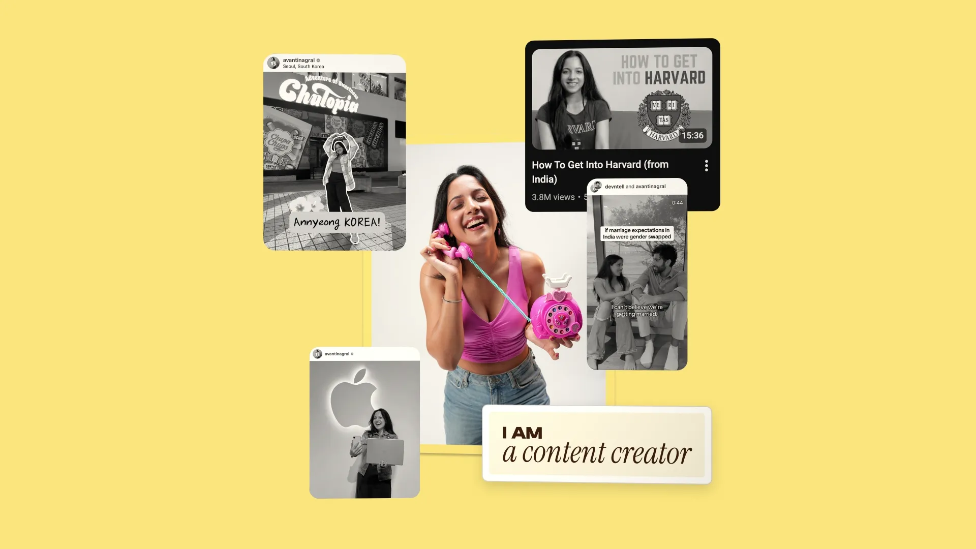 Avanti Nagral across her personas — singer, founder, creator, artist